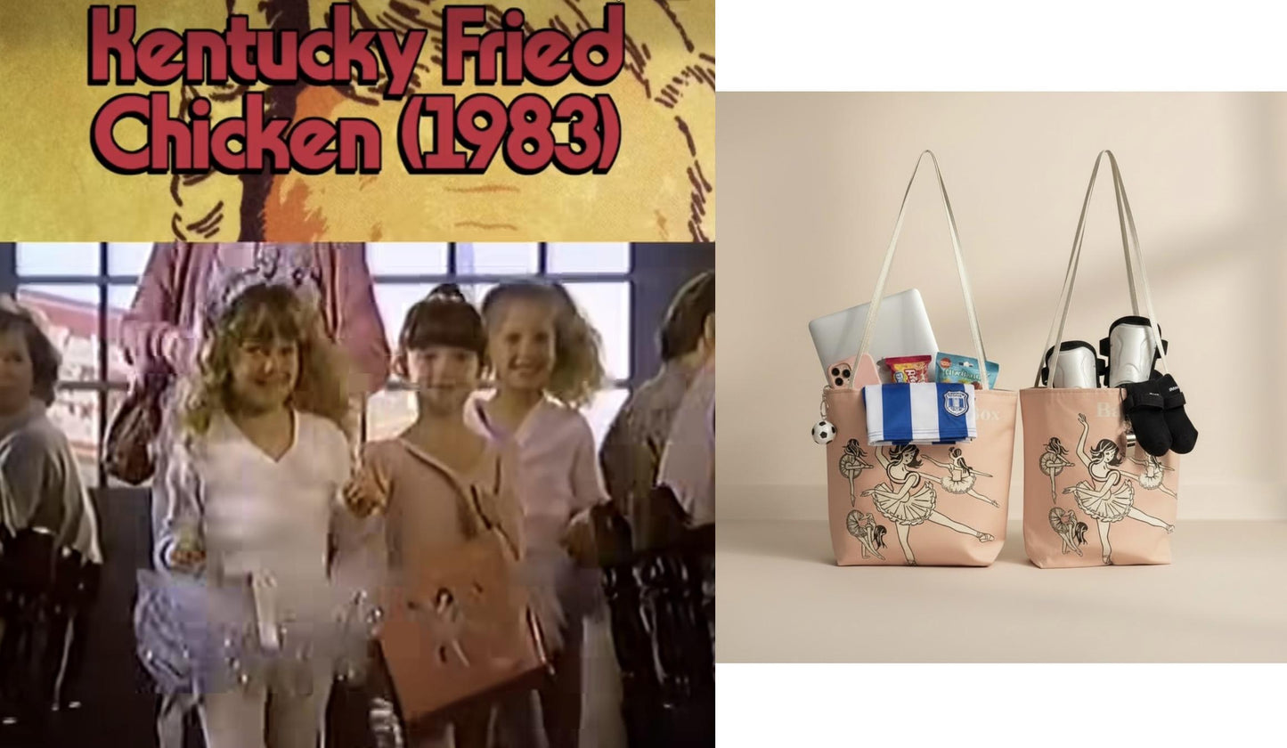 80's Ballet Box Reversible Vintage Vibes Tote