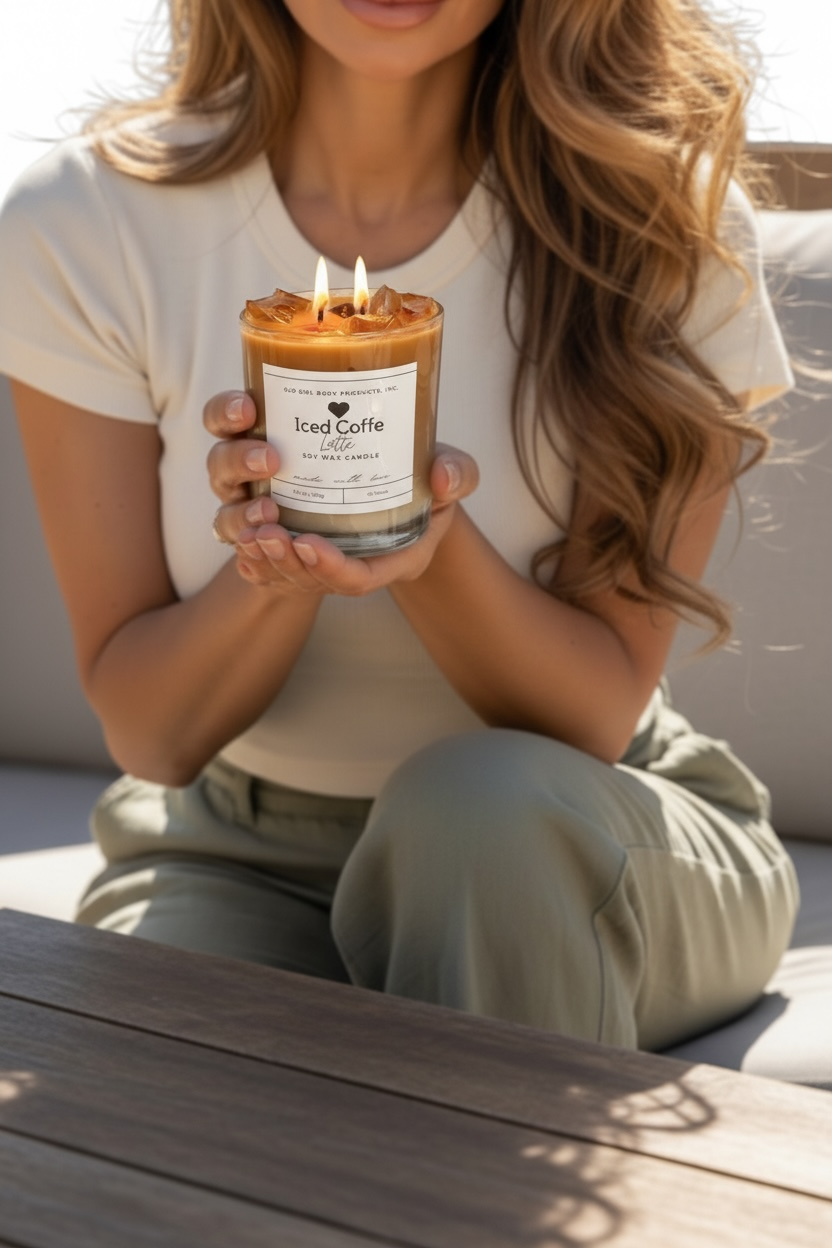 Iced Coffee Latte soy wax candle 14oz