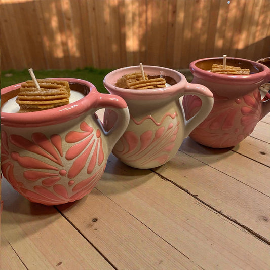 Churro Soy Candle Talavera Mug 16 oz