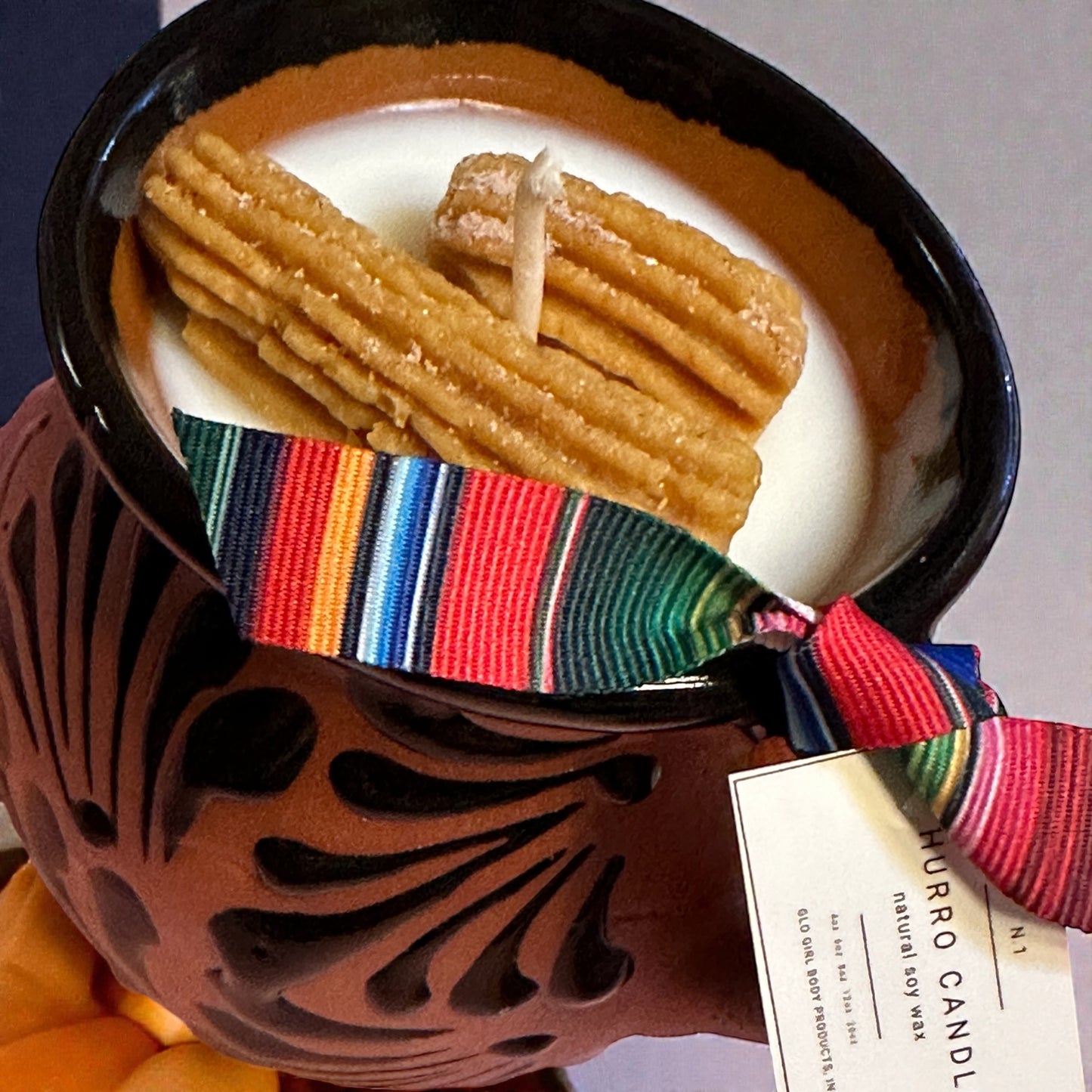 Churro Soy Candle Talavera Mug 16 oz