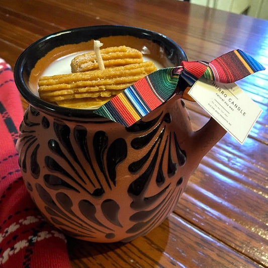 Churro Soy Candle Talavera Mug 16 oz