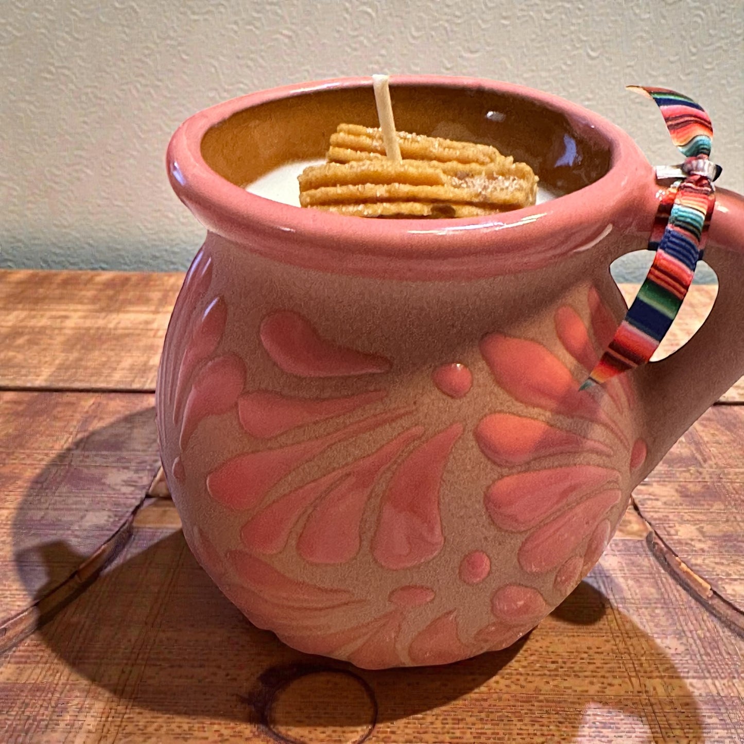 Churro Soy Candle Talavera Mug 16 oz