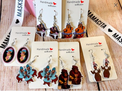 Vintage Country Bears Earrings