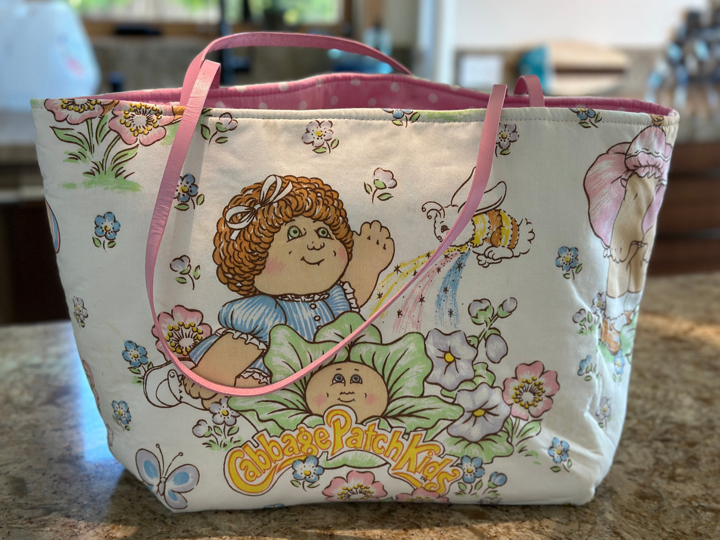 Vintage Cabbage Patch Tote  – Handmade Reversible Tote