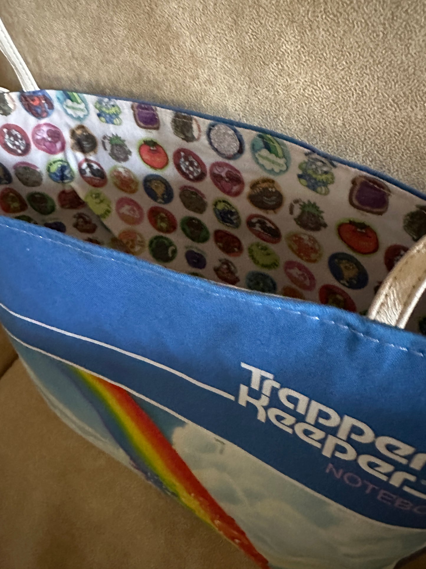 Rainbow Trapper Keeper Reversible Tote