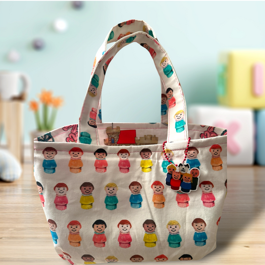 Handmade Reversible Tote – Vintage Fisher-Price Little People