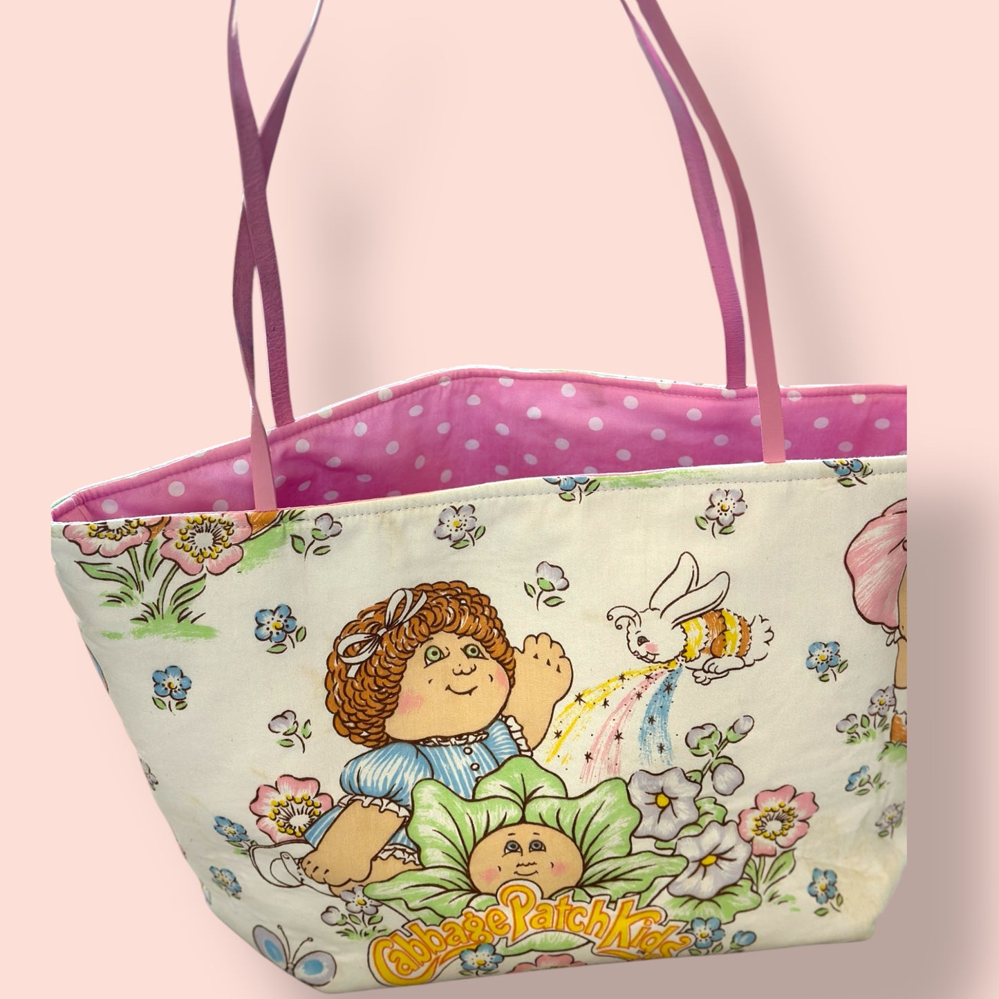 Vintage Cabbage Patch Tote  – Handmade Reversible Tote