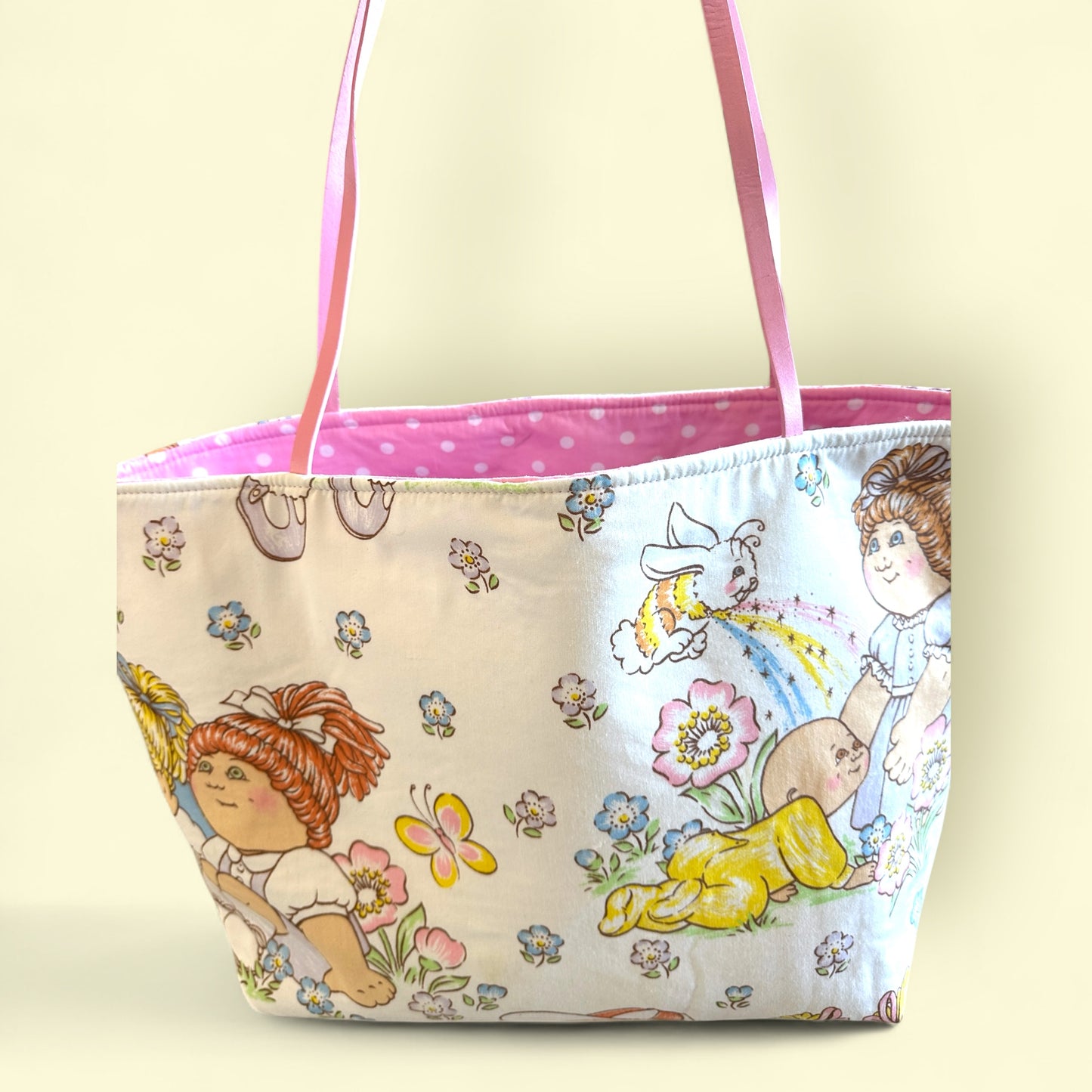 Vintage Cabbage Patch Tote  – Handmade Reversible Tote