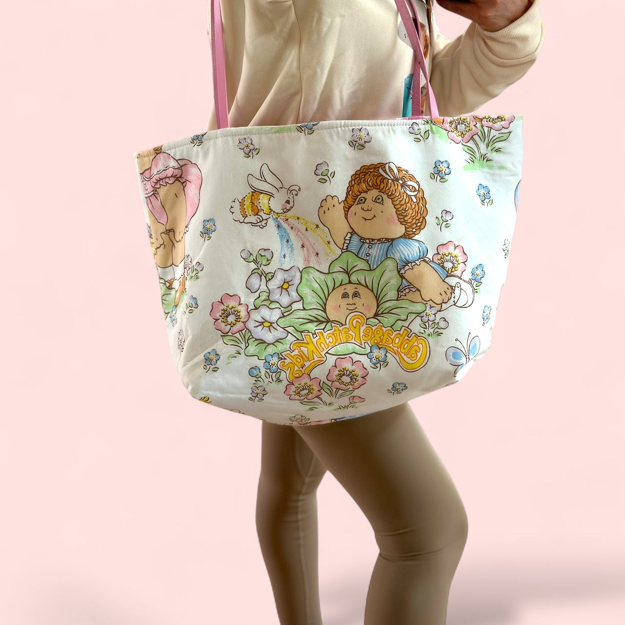 Vintage Cabbage Patch Tote  – Handmade Reversible Tote