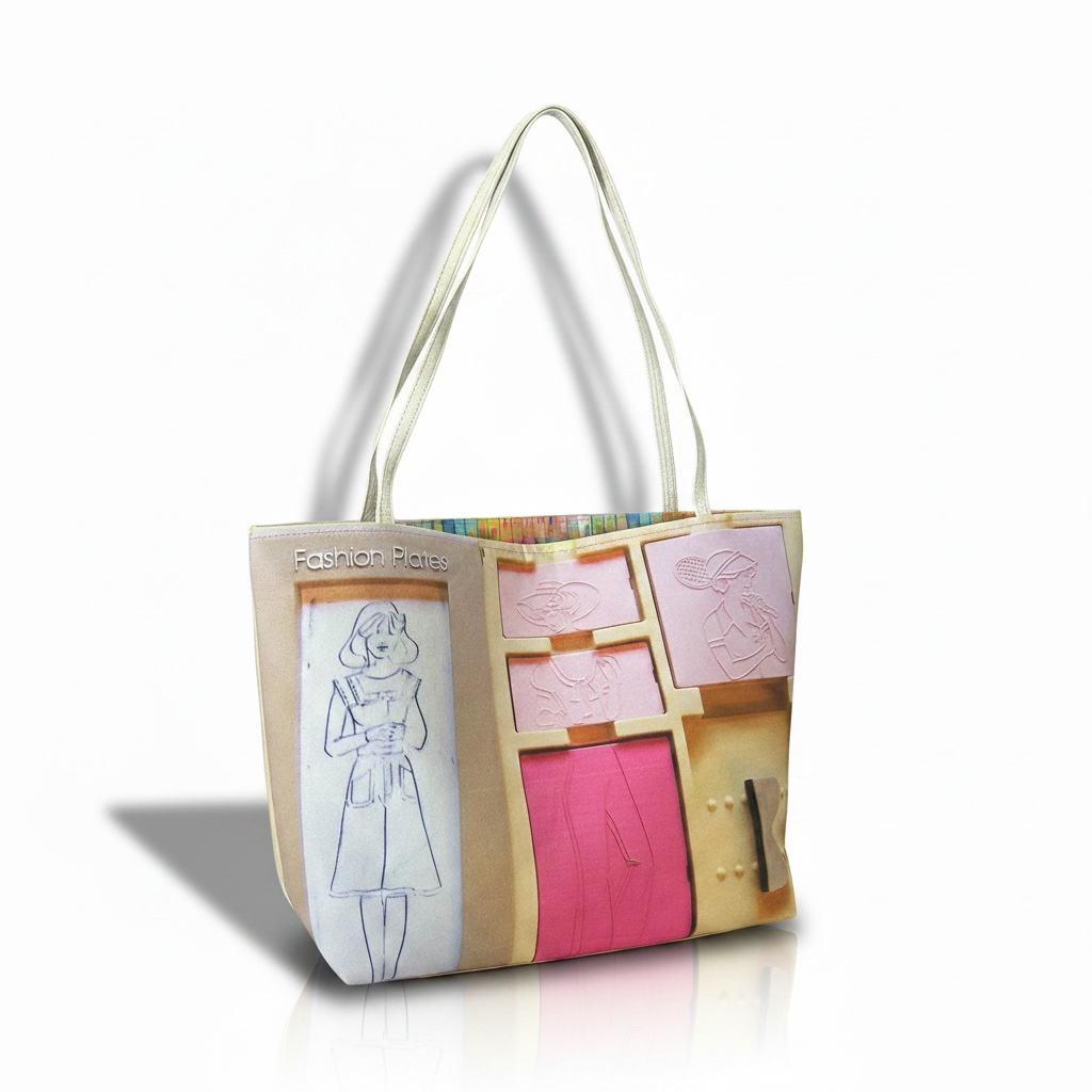 80's Vintage Fashion Plates Tote