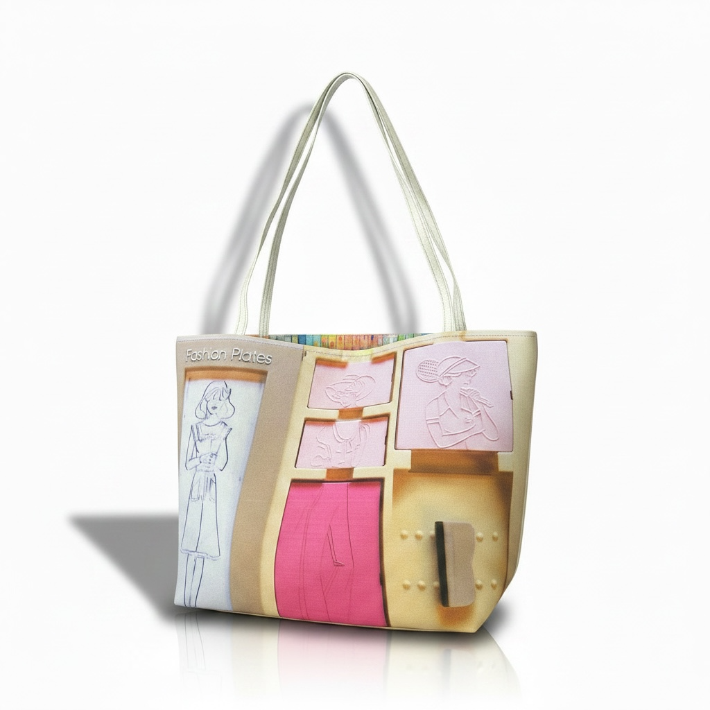 80's Vintage Fashion Plates Tote
