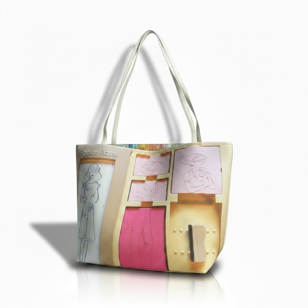 80's Vintage Fashion Plates Tote