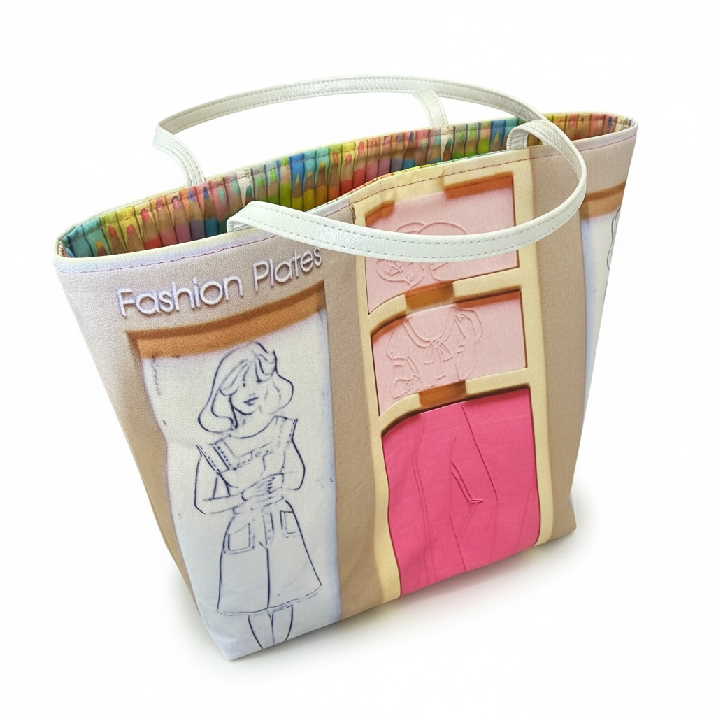 80's Vintage Fashion Plates Tote